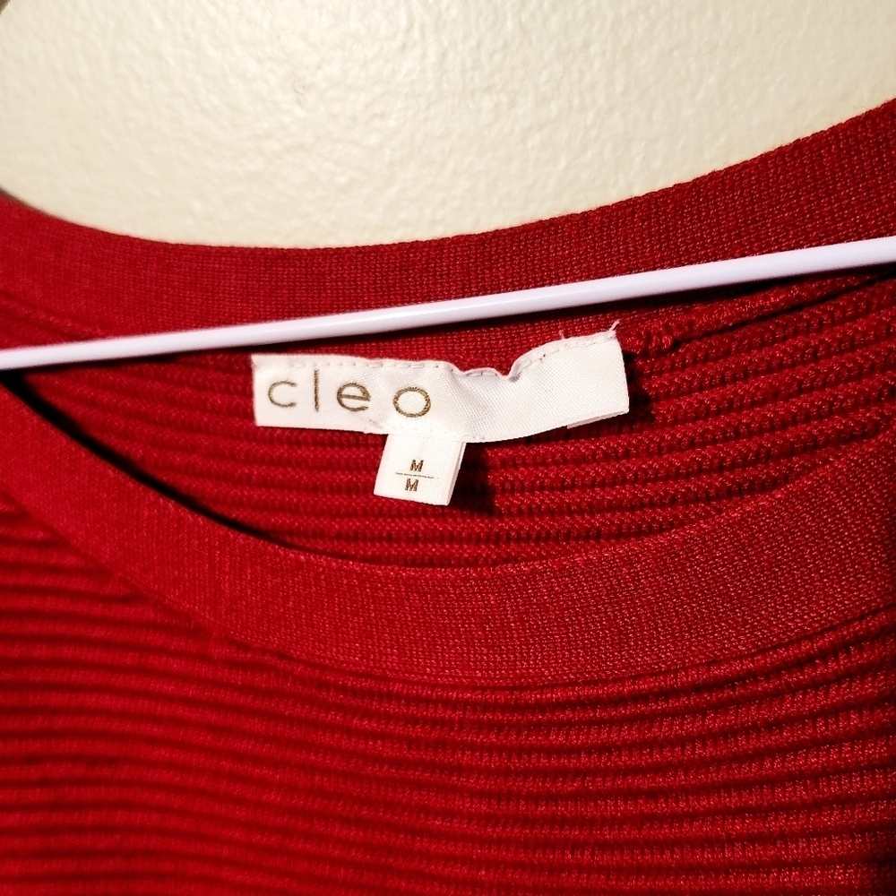 *3 for $30* Ribbed 3/4 Sleeve Sweater with Button Shoulder Details - Picture 3 of 4